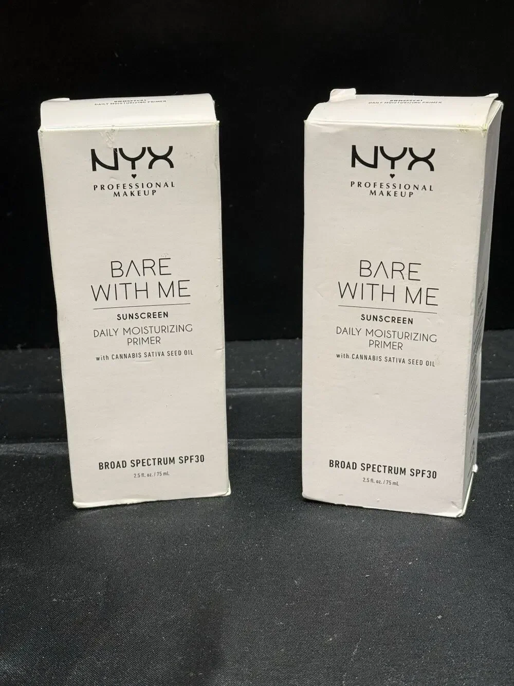 2 NYX Bare With Me Daily Moisturizing Primers 2.5 fl oz SPF 30 Sunscreen